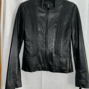 TAHARI Lamb Leather Jacket
